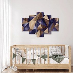 Obraz - 3D drevené trojuholníky (150x105 cm)