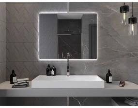 Mexen Sun, LED kúpeľňové zrkadlo s podsvietením 100x80 cm, 6000K, ochrana proti zahmlievaniu, 9807-100-080-611-00