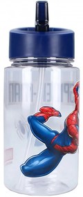 Plastová fľaša na pitie Spiderman so slamkou a uškom - 450 ml