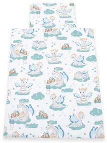 Obojstranný Set z Velvet a bavlny do kočíka New Baby Dráčik
