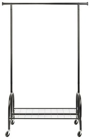 Čierny kovový stojan na oblečenie Wenko Profi