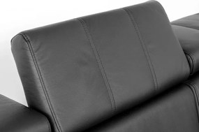 Kožené kreslo Fabio, čierná