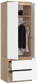 Skriňa STAR S 60 cm 2D 2SZ sonoma / biela