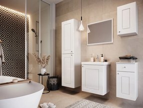 Kúpeľňový nábytok s umývadlom Wiryd II, Farby: biela + biely lesk, Sifón: bez sifónu, Umývadlová batéria: nie Mirjan24 5903211063633