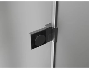 Mexen Lunar-B Duo výklopný sprchový kút 70 x 70 cm, číre sklo, brúsený grafit, 832-070L-070P-66-00