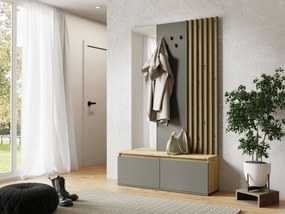 PREDSIEŇOVÁ STENA ESTER ŠEDÁ + DUB ARTISAN 120 cm