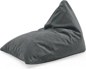 Sablio Sedací vak Triangel SOFTY - Graphite - 120 x 100 x 100 cm