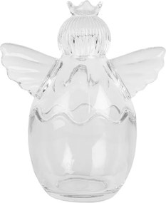 Transparentná sklenená dóza anjel - 15*10*18 cm