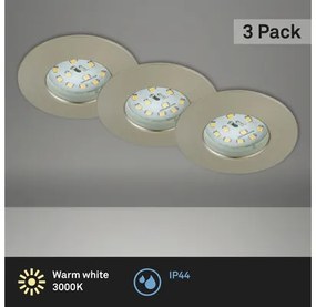 LED vstavané svietidlo nikel 3sada 3x5W 3000K IP44