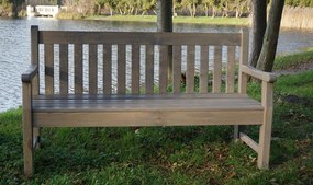 Záhradná lavica LONDON sivá - 150 cm