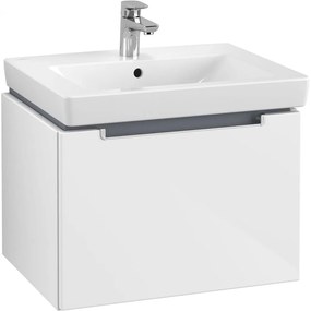 VILLEROY &amp; BOCH Subway 2.0 závesná skrinka pod umývadlo, 1 zásuvka, 587 x 454 x 420 mm, Glossy White, A68700DH