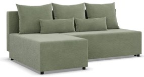 Rohová rozkladacia sedačka FERMO Poso svetlozelená