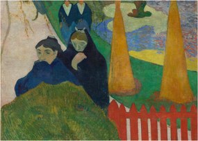 Sklenený obraz - Paul Gauguin, Arlésiennes (Mistral) , reprodukcia (70x50 cm)