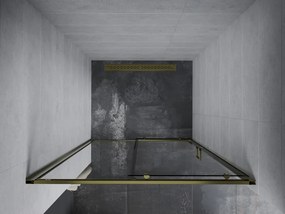 Mexen Apia, posuvné dvere do otvoru 105 x 190 cm, 6mm číre sklo, zlatý profil, 845-105-000-50-00