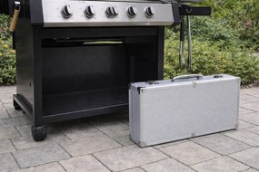 Nehrdzavejúce grilovacie náradie v hliníkovom kufríku BestBerg BBBQ-12BT / 12 ks / strieborná/čierna