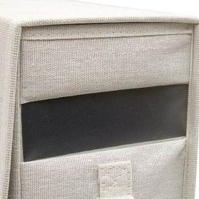 5Five® Úložný box Dressy Plus s ľanovým vzhľadom, béžový, 40,5 x 15,5 x 31,5 cm