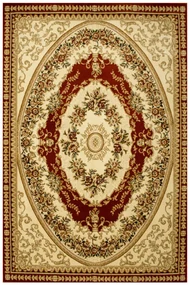 Koberec Super Rose 1898A ornament kvetinový, červený / krémový