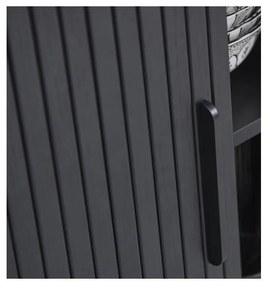 Čierny TV stolík v dekore duba 56x180 cm Nola – Unique Furniture