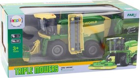 LEAN Toys Kombajn s kosačkami na trávu s efektom pary, diaľkovo ovládaný RC 2,4 GHz