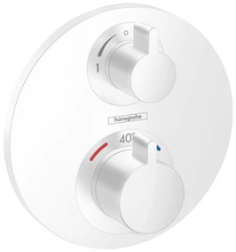 Hansgrohe Ecostat S - Termostat pod omietku pre 2 spotrebiče, matná biela 15758700