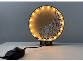 Li-Go 23607/O - LED stmievateľná stolová dekorácia LED/12W/230V 20x22 cm orech