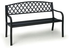 Kovová parková lavička GRET s operadlom 1+1 ZADARMO, 1270 mm