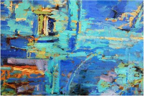 Obraz - Abstraktné olejomaľba (90x60 cm)