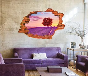 Veselá Stena 3D Samolepka na stenu na stenu Výhľad na fialovú krajinu
