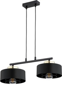 BRILAGI - Závesný luster na lanku SPRING 2xE27/60W/230V čierna/zlatá