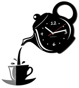Kuchynské hodiny šálka Flex z52, 45 cm, čierne