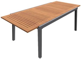 Livarno home Hliníkový rozkladací záhradný stôl Valencia, hnedý  (100386807)