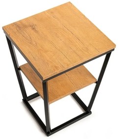 Odkladací stolík EXPAND 57x40 cm čierna/hnedá