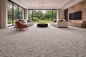 Metrážny koberec Optik 17 šedý, na mieru, šíře 5m, šedá, filc, chodba / predsieň, Spoltex