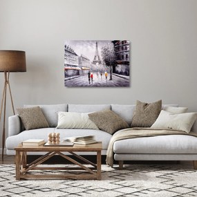 Sklenený obraz - Olejomaľba, Paríž (70x50 cm)