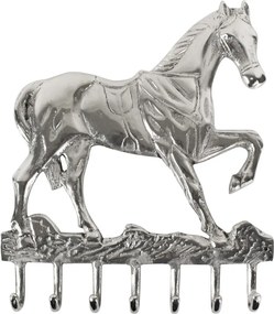 Strieborný nástenný vešiak kôň Horse - 4 * 36 * 41,5cm