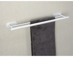 Biely samodržiaci držiak na uteráky z nehrdzavejúcej ocele Orea Duo – Wenko