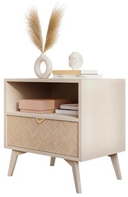 NOČNÝ STOLÍK FONDY JEDLIČKA SCANDI + PIESKOVO BÉŽOVÁ