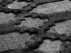 Viskózový koberec 160 x 230 cm tmavosivý CIZRE Beliani