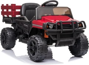 LEAN CARS Batériové autíčko BDM0926 LED MP3 diaľkové červené