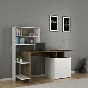 Pracovný stôl Melis Walnut and White