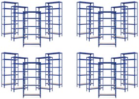 Balíček 20xSUPER EKO HIT - Policový regál Trestles RNDU-KUI 1800x900x300, nosnosť 875 kg, 5 políc Farba: červená