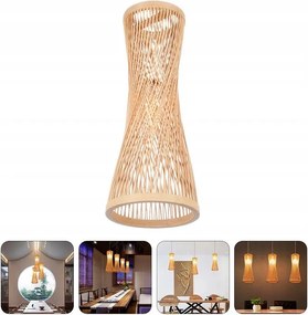 Toolight Natural, závesné stropné svietidlo 1xE27 APP1637-1CP, prírodná hnedá, OSW-05107