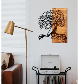 Nástenná dekorácia 47x58 cm strom života drevo/kov