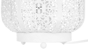 Stolná lampa s marockým tienidlom biela SOMES Beliani