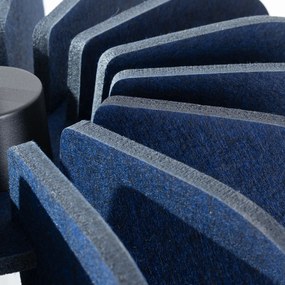 Závesné svietidlo Mula, 1x modré plstené tienidlo, (fi 45cm)