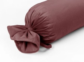Biante Zamatový vankúš valec bonbon SV-019 Svetlé bordó 15x40 cm