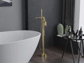 Mexen Leda, voľne stojaca vaňová batéria, zlatá lesklá, 75633-50