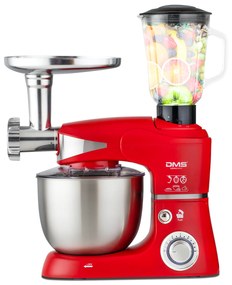 DMS Germany KMFB-1700 kuchynský robot 3v1 1700 W / kovové prevody / červená