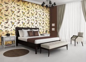 Fototapeta - Vtáčiky a kvetinový vzor (152,5x104 cm)
