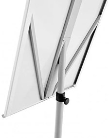 Flipchart Magnetoplan De Luxe 68 x 97 cm, mobilný, sivá / biela